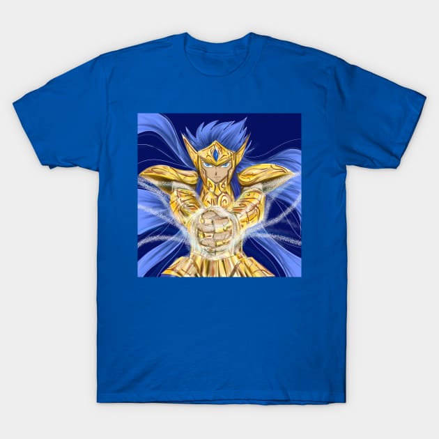 camus of aquarius ecopop saint seiya gold saint art T-Shirt by jorge_lebeau